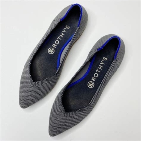 Rothy's Shoes - Rothy’s The Point Grey Heathered Pointed Toe Flats, size 8